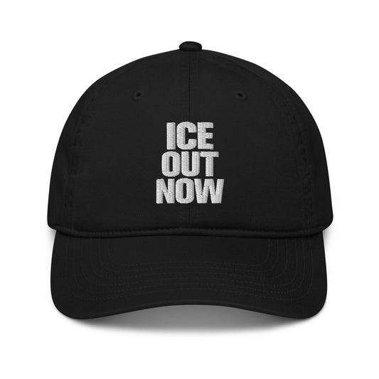 Black Hat with White "ICE OUT NOW" text